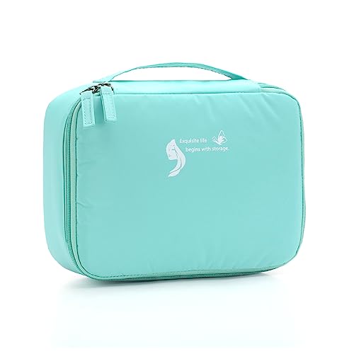 Giftik Tragbare Reise Kulturbeutel Aufbewahrungstasche Damen Wasserdichte Make-up Tasche Kosmetik Aufbewahrungstasche, grün, Einheitsgröße, modisch von Giftik