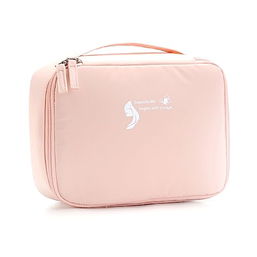 Giftik Tragbare Reise Kulturbeutel Aufbewahrungstasche Damen Wasserdichte Make-up Tasche Kosmetik Aufbewahrungstasche, rose, Einheitsgröße, modisch von Giftik