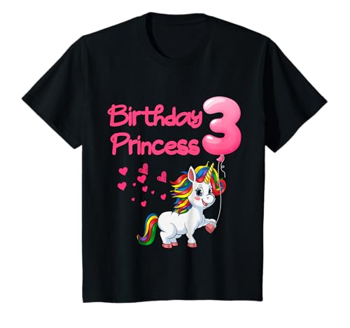 Einhorn-Geburtstagskleid für 3 Jahre alte Mädchen Prinzessin T-Shirt Einhorn-Geburtstagskleid für 3 Jahre alte Mädchen Prinzessin T-Shirt von Gifts 3 Year Old Girls Unicorn 3rd Birthday Party