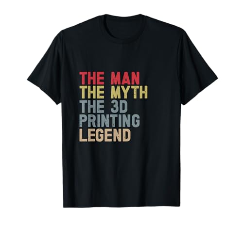 The Man The Myth Print 3D Lustiges 3D-Drucker-Filament T-Shirt The Man The Myth Print 3D Lustiges 3D-Drucker-Filament T-Shirt von Gifts For 3D Printer Lovers