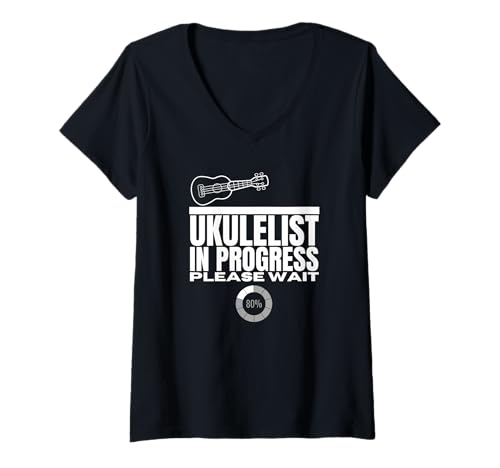 Damen Ukulelist wird gerade geladen, lustige Ukulele T-Shirt mit V-Ausschnitt Damen Ukulelist wird gerade geladen, lustige Ukulele T-Shirt mit V-Ausschnitt von Gifts For Baritone Ukulele Players