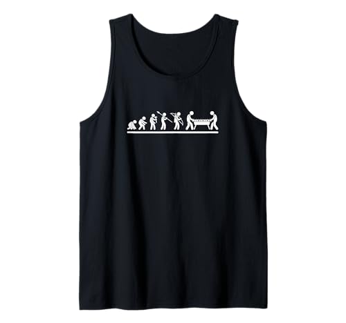 Fußballspieler Evolution Männer Frauen Lustiger Foosball Tank Top von Gifts For Foosball Player