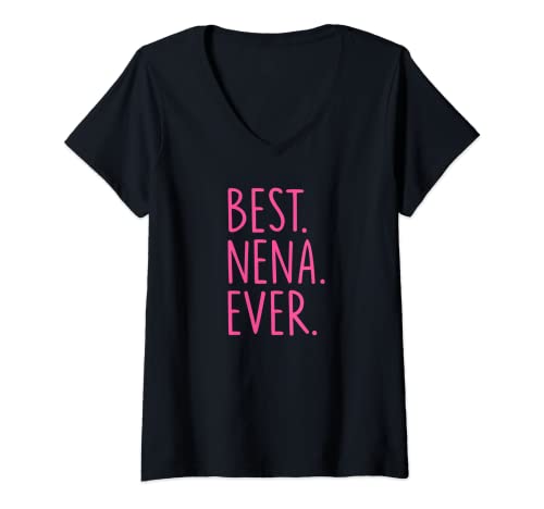 Damen Beste Nena aller Zeiten - Pink T-Shirt mit V-Ausschnitt Damen Beste Nena aller Zeiten - Pink T-Shirt mit V-Ausschnitt von Gifts For Nena