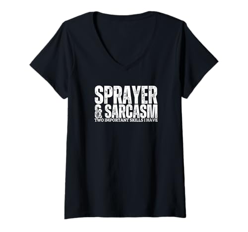 Damen Sprayer und Sarkasmus Graffiti-Künstler Lustiger Sprayer T-Shirt mit V-Ausschnitt Damen Sprayer und Sarkasmus Graffiti-Künstler Lustiger Sprayer T-Shirt mit V-Ausschnitt von Gifts For Sprayer And Graffiti Artists