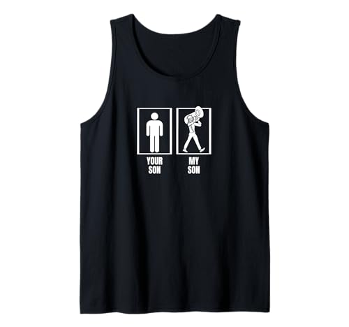 Dein Sohn Mein Sohn Tuba Papa Mama Lustiger Tubist Tank Top von Gifts For Tuba Players