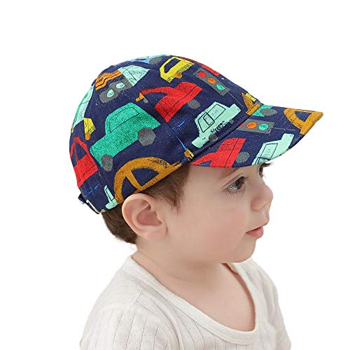 Gifts Treat Kinder Baseball Cap Jungen Basecap Kinder Sonnenhut Hüte Mädchen Sommer Snapback Caps Tier Design Mützen,CarPrint Gr. 50cm von Gifts Treat