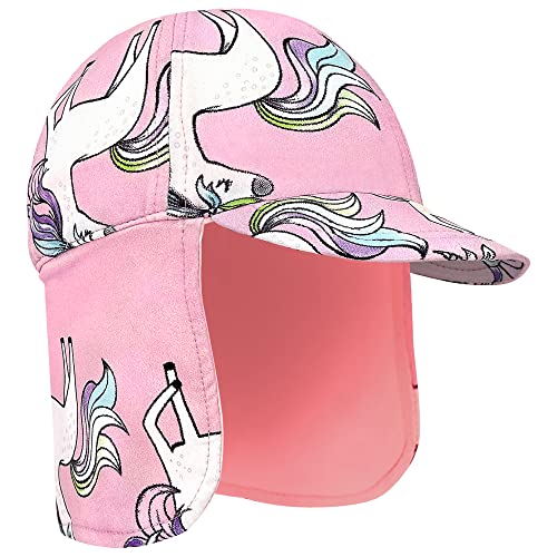 Gifts Treat Kinder Legionäre Hut, UPF 50+ Sonnenschutz Schwimmkappe Flap Hat im Dinosaurier-Muster für Kinder, Jungen Sonnenhut mit Nackenschutz Grün,Rosa,50cm/2-4 Jahre von Gifts Treat