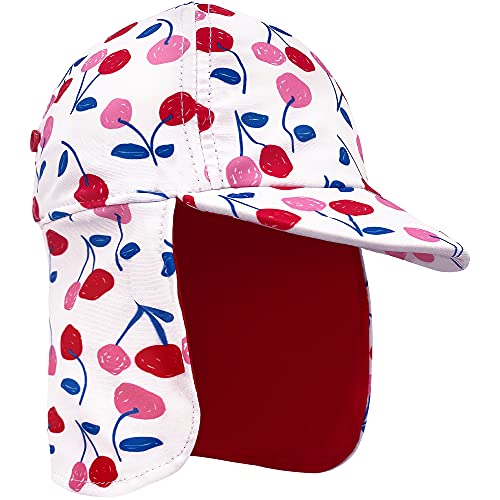 Gifts Treat Kinder Legionäre Hut, UPF 50+ Sonnenschutz Schwimmkappe Flap Hat im Dinosaurier-Muster für Kinder, Jungen Sonnenhut mit Nackenschutz Weiß,48cm/6-12 Monate von Gifts Treat