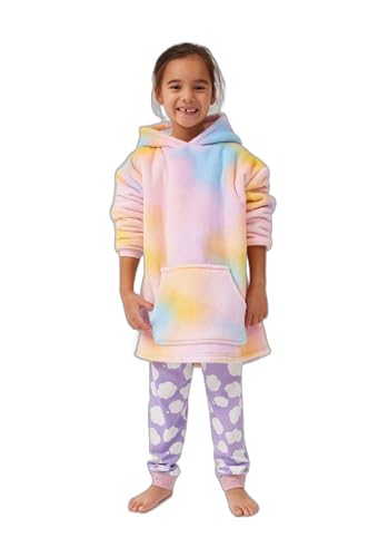 Gifts Treat Übergroße Kinder Kapuzenpullover Mädchen Hoodie Jungen Sherpa Sweatshirt Decke Plüsch Kapuze Weiche Warme Kuscheliger Pullover für Kinder Teenager Studenten Giant Warm,Farbig,5-7 Jahre von Gifts Treat