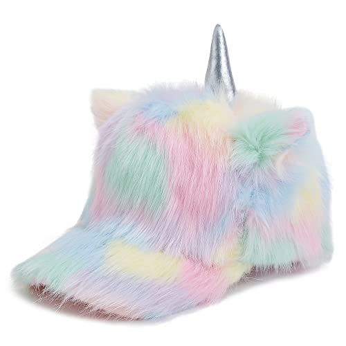 Gifts Treat Wintermütze Mädchen Katzenohren Mütze Mädchen Einhorn Kinder Mütze Winter Mädchen Mütze Baseballmützen Plüsch Wintermütze (Farbe Einhorn, 4-6 Jahre) von Gifts Treat