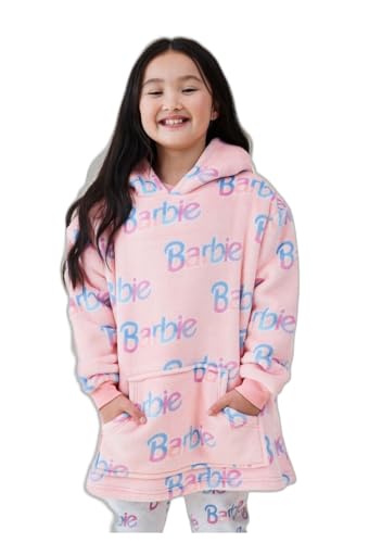 GiftsTreat Übergroße Kinder Kapuzenpullover Mädchen Hoodie Jungen Sherpa Sweatshirt Decke Plüsch Kapuze Weiche Warme Kuscheliger Pullover für Kinder Teenager Studenten Giant Warm,Rosa Brief,5-7 Jahre von Gifts Treat