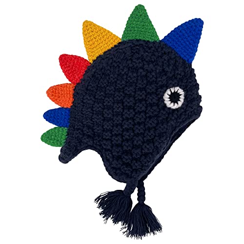 Jungen Mädchen Gestrickte Dinosaurier Hüte, Cartoon Kinder Winter Warme Süße Mütze(Navy blau,5-6 Jahre) von Gifts Treat