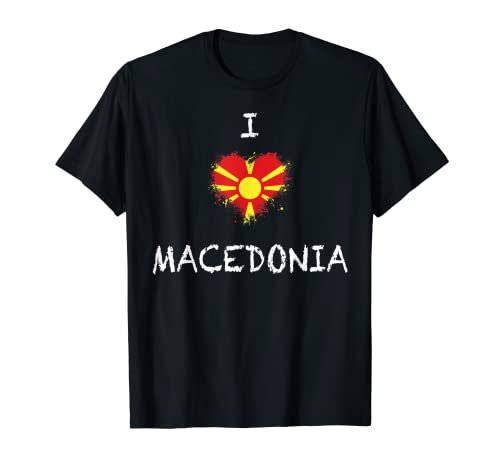 Nationalflagge Mazedonien Souvenir Geschenk für Männer Frauen T-Shirt von Gifts and Souvenirs for Macedonians