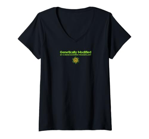 Damen Lustige Knochenmarktransplantation Empfänger - Tops & Zubehör T-Shirt mit V-Ausschnitt Damen Lustige Knochenmarktransplantation Empfänger - Tops & Zubehör T-Shirt mit V-Ausschnitt von Gifts by Aurora Design - Genetically Modified