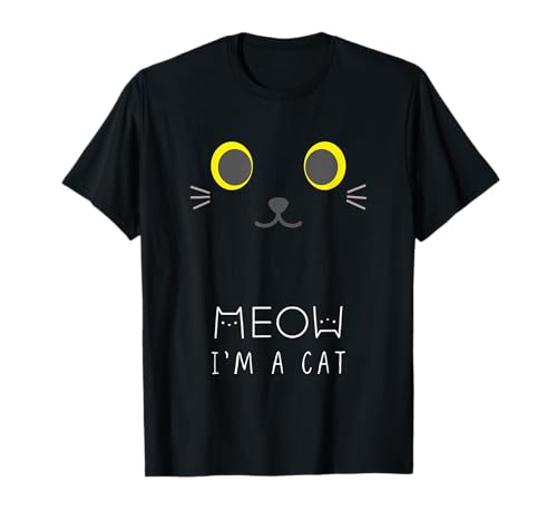 Meow I'm a Cat Face Lustiges süßes Kätzchenliebhaber-Kostüm für Papa Mama T-Shirt Meow I'm a Cat Face Lustiges süßes Kätzchenliebhaber-Kostüm für Papa Mama T-Shirt von Gifts for Cat Moms Dads Pet Lovers Animal SQuad
