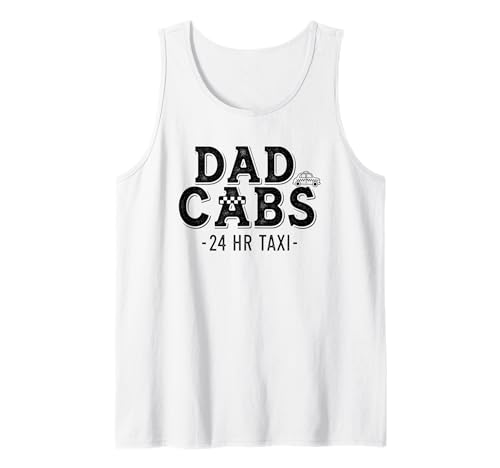 Herren Dad Cabs 24 Stunden Taxi Lustiger Vatertag Tank Top von Gifts for Dads
