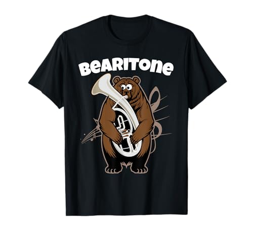 Gifts for Euphonum Baritone Players | Herren T-Shirt Schwarz S Casual, Humorous Cartoon Grizzly Bär Euphonium Spieler Geschenk Crew Neck Short Sleeve Klassische Passform Halbarm Pull-On Regular Klein Gifts for Euphonum Baritone Players | Herren T-Shirt Schwarz S Casual, Humorous Cartoon Grizzly Bär Euphonium Spieler Geschenk Crew Neck Short Sleeve Klassische Passform Halbarm Pull-On Regular Klein von Gifts for Euphonum Baritone Players