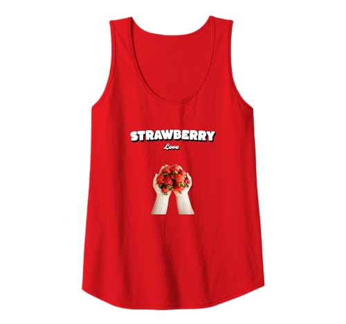 Damen Erdbeer Liebe Erdbeeren Stand Obst Früchte Sommer Tank Top von Gifts for Fruit Lovers
