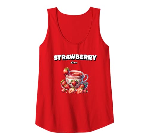 Damen Erdbeeren Liebe Früchte Erdbeere Berrys Beeren Oma Geschenke Tank Top von Gifts for Strawberry Lovers