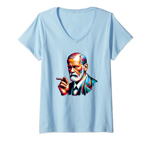 Damen Sigmund Freud Gründer der Psychoanalyse T-Shirt mit V-Ausschnitt Damen Sigmund Freud Gründer der Psychoanalyse T-Shirt mit V-Ausschnitt von Gifts for Therapists
