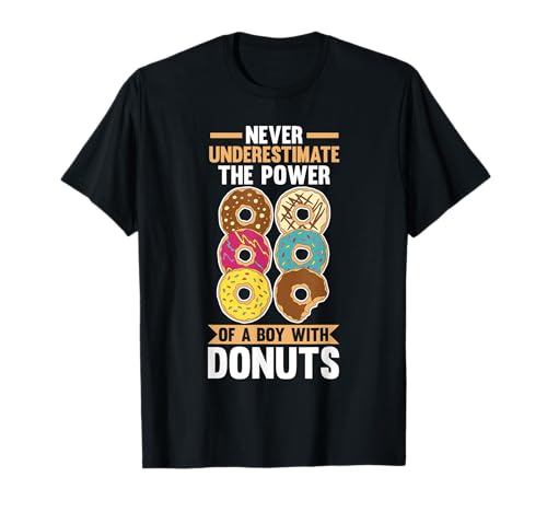 Unterschätze niemals einen Jungen mit Donuts T-Shirt Unterschätze niemals einen Jungen mit Donuts T-Shirt von Gifts for donut lovers