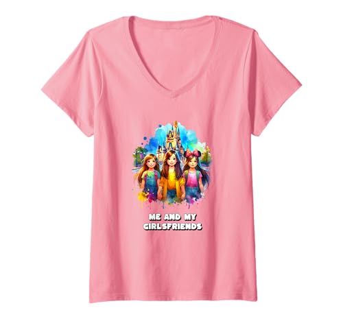 Damen Ich und Meine Freudinnen Freundschaft Freundin Geschenke T-Shirt mit V-Ausschnitt Damen Ich und Meine Freudinnen Freundschaft Freundin Geschenke T-Shirt mit V-Ausschnitt von Gifts for friends for Birthday