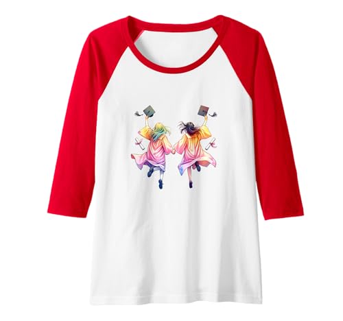 Damen Mädchen freuen Sich Abschluss Bachelor Hochschulabschluss Raglan von Gifts for school Girls