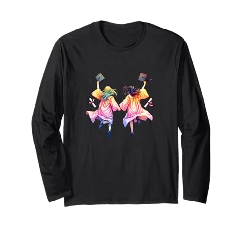 Mädchen freuen Sich Abschluss Bachelor Hochschulabschluss Langarmshirt Mädchen freuen Sich Abschluss Bachelor Hochschulabschluss Langarmshirt von Gifts for school Girls