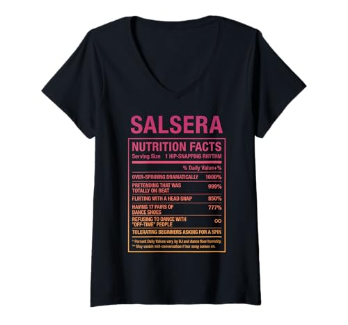 Damen Salsera Salsa Queens Salsa-Tanzliebhaber T-Shirt mit V-Ausschnitt Damen Salsera Salsa Queens Salsa-Tanzliebhaber T-Shirt mit V-Ausschnitt von Gifts & Tees for Salseras Salsa Dancers