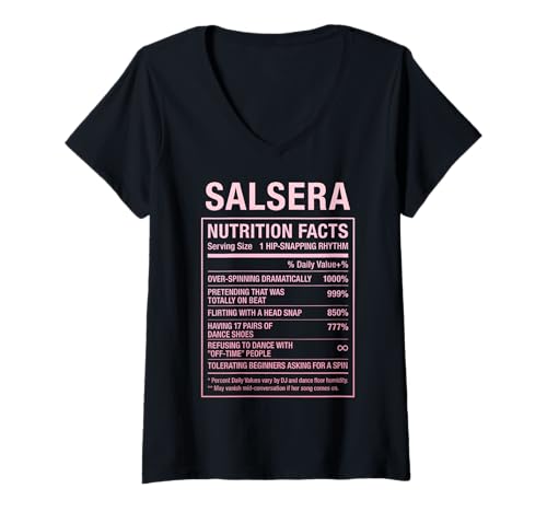Damen Salsera Salsa Queens Salsa-Tanzliebhaber T-Shirt mit V-Ausschnitt Damen Salsera Salsa Queens Salsa-Tanzliebhaber T-Shirt mit V-Ausschnitt von Gifts & Tees for Salseras Salsa Dancers