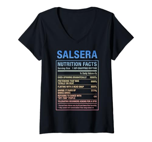 Damen Salsera Salsa Queens Salsa-Tanzliebhaber T-Shirt mit V-Ausschnitt Damen Salsera Salsa Queens Salsa-Tanzliebhaber T-Shirt mit V-Ausschnitt von Gifts & Tees for Salseras Salsa Dancers