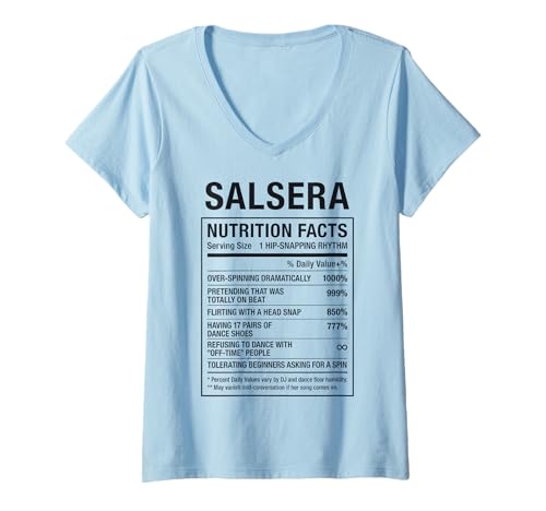 Damen Salsera Salsa Queens Salsa-Tanzliebhaber T-Shirt mit V-Ausschnitt Damen Salsera Salsa Queens Salsa-Tanzliebhaber T-Shirt mit V-Ausschnitt von Gifts & Tees for Salseras Salsa Dancers