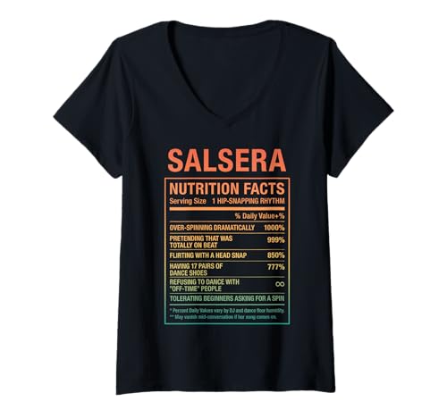 Damen Salsera Salsa Queens Salsa-Tanzliebhaber T-Shirt mit V-Ausschnitt Damen Salsera Salsa Queens Salsa-Tanzliebhaber T-Shirt mit V-Ausschnitt von Gifts & Tees for Salseras Salsa Dancers