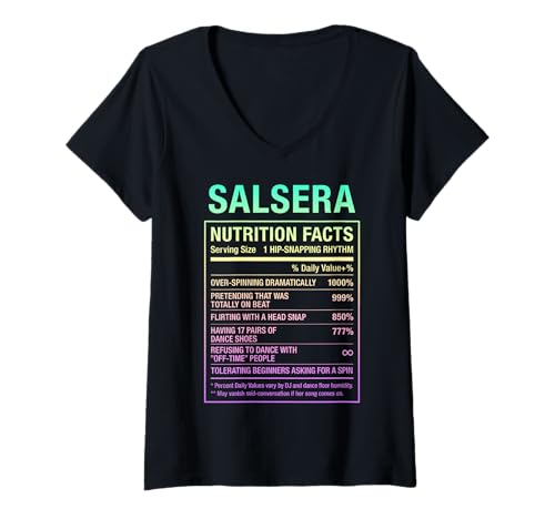 Damen Salsera Salsa Queens Salsa-Tanzliebhaber T-Shirt mit V-Ausschnitt Damen Salsera Salsa Queens Salsa-Tanzliebhaber T-Shirt mit V-Ausschnitt von Gifts & Tees for Salseras Salsa Dancers