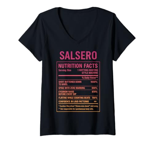 Damen Salsero Salsa-Tanz T-Shirt mit V-Ausschnitt von Gifts & Tees for Salseros Salsa Dancers