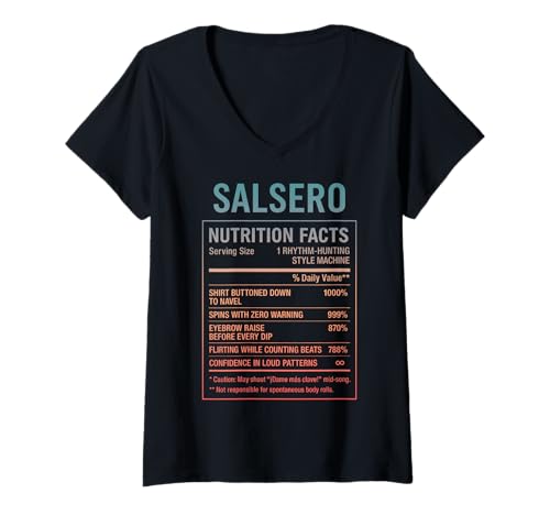 Damen Salsero Salsa-Tanz T-Shirt mit V-Ausschnitt von Gifts & Tees for Salseros Salsa Dancers