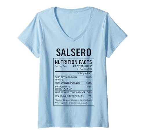 Damen Salsero Salsa-Tanz T-Shirt mit V-Ausschnitt von Gifts & Tees for Salseros Salsa Dancers