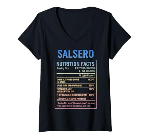 Damen Salsero Salsa-Tanz T-Shirt mit V-Ausschnitt von Gifts & Tees for Salseros Salsa Dancers
