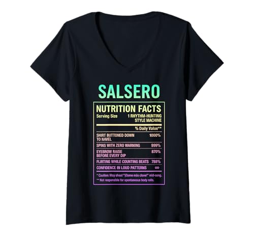 Damen Salsero Salsa-Tanz T-Shirt mit V-Ausschnitt von Gifts & Tees for Salseros Salsa Dancers