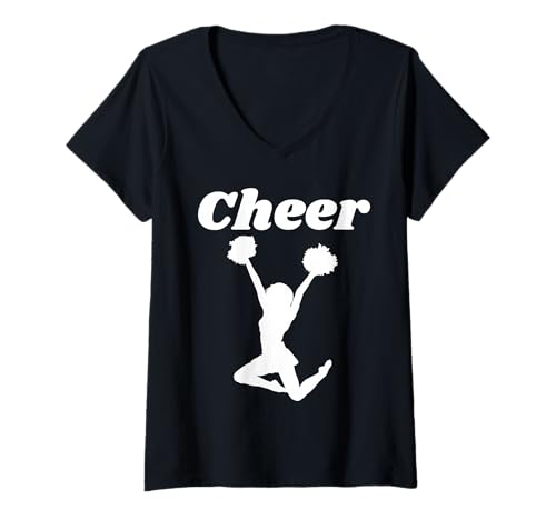 Damen Cheerleader-Grafiken Cheer T-Shirt mit V-Ausschnitt Damen Cheerleader-Grafiken Cheer T-Shirt mit V-Ausschnitt von Gifts