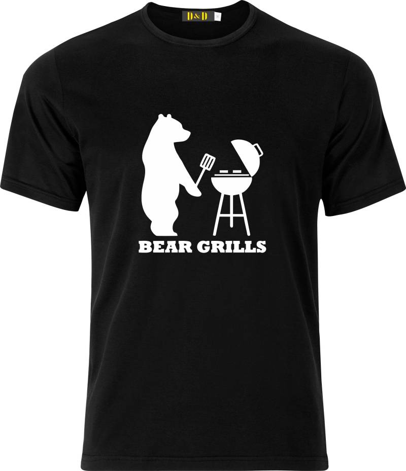 Bär Grills Lustiger Humor Erwachsene Baumwolle T-Shirt von GiftsByDebbieDesigns