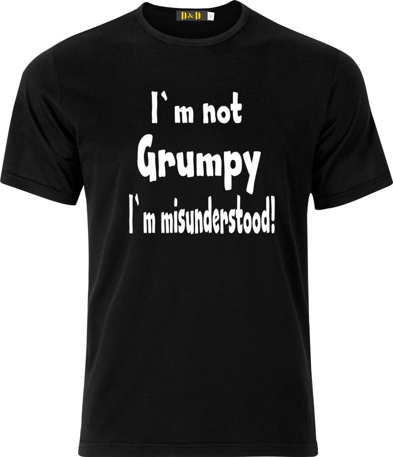 I'm Not Grumpy I'm Misunderstood Funny Humour Erwachsene Baumwolle T-Shirt von GiftsByDebbieDesigns