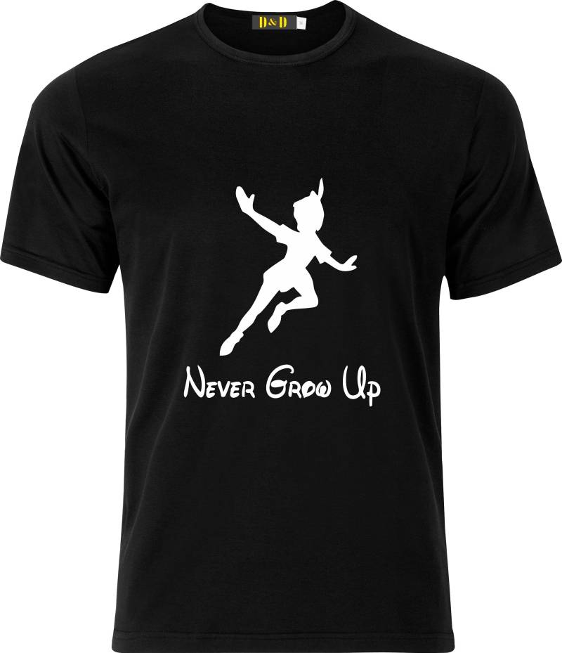 Never Grow Up Lustiger Humor Baumwoll T-Shirt von GiftsByDebbieDesigns