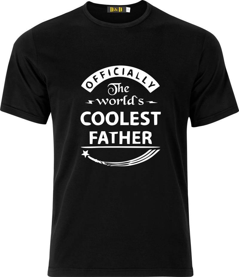 Offiziell The Worlds Coolest Dad Lustiger Humor Vatertag Baumwolle T-Shirt von GiftsByDebbieDesigns