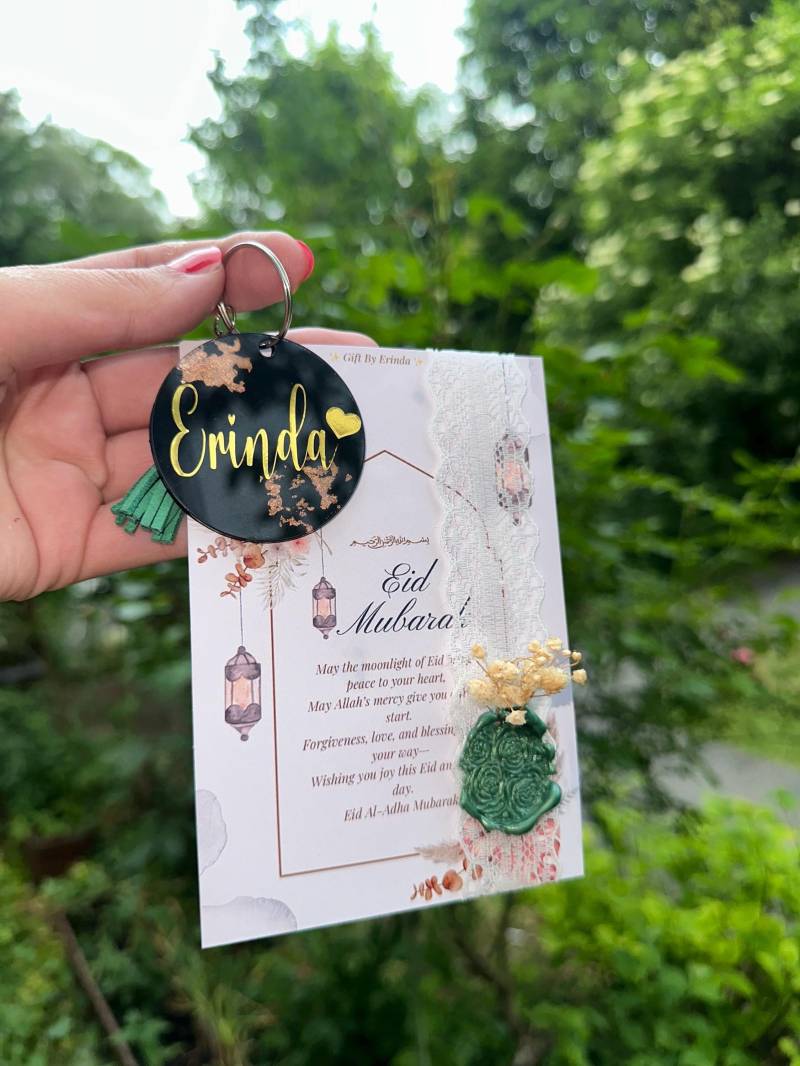 Eid Mubarak Gift Card Keychain Or Both, Gift Idea Gifts von GiftsByErinda