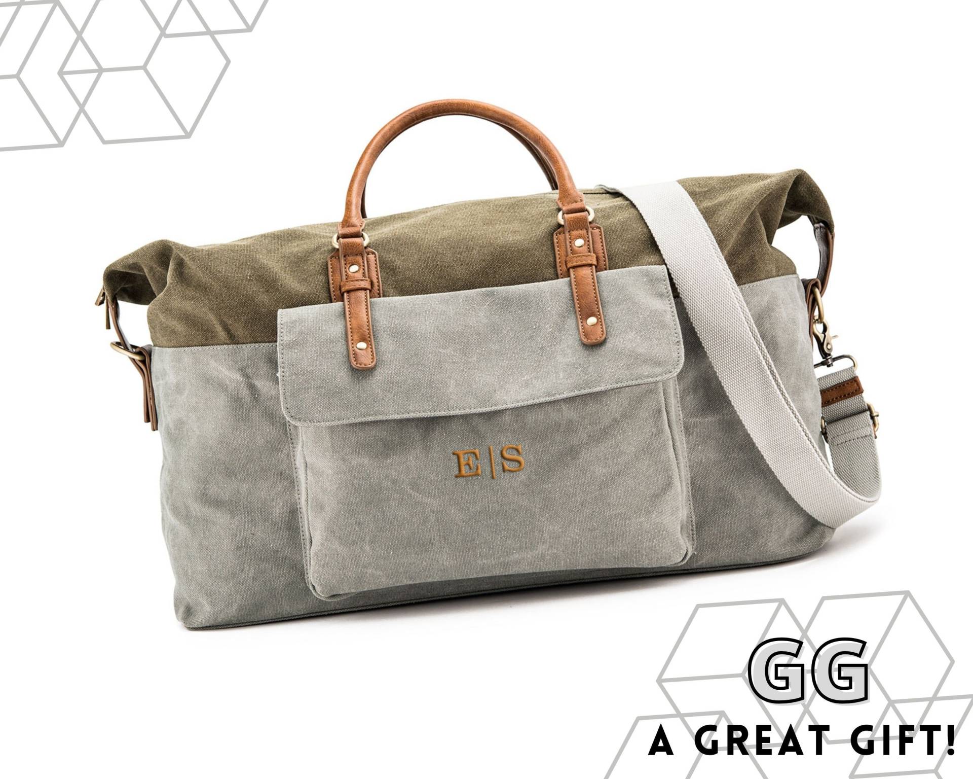 Personalisierte Reisetasche - Wochenendtasche Handgemacht Große Bestickte Tasche Geburtstagsgeschenk Für Ihn Personalisierte Reisetasche - Wochenendtasche Handgemacht Große Bestickte Tasche Geburtstagsgeschenk Für Ihn von GiftsForGuysCo