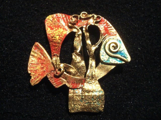 Emaillierte Fischbrosche Aus Bronze, Geschenk Für Liebhaberin, Mutter, Handgefertigter Schmuck, Kunstliebesgeschenk, Kunst Recyceltem Metall Emaillierte Fischbrosche Aus Bronze, Geschenk Für Liebhaberin, Mutter, Handgefertigter Schmuck, Kunstliebesgeschenk, Kunst Recyceltem Metall von GiftsJewelryHandmade