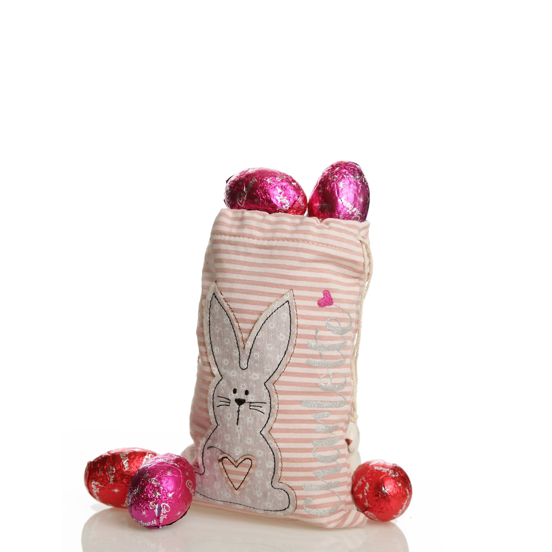 Personalisierte Ostern Pink Gestreifte Tasche Mit Hasenmotiv Personalisierte Ostern Pink Gestreifte Tasche Mit Hasenmotiv von GiftsandKeepsakesAU
