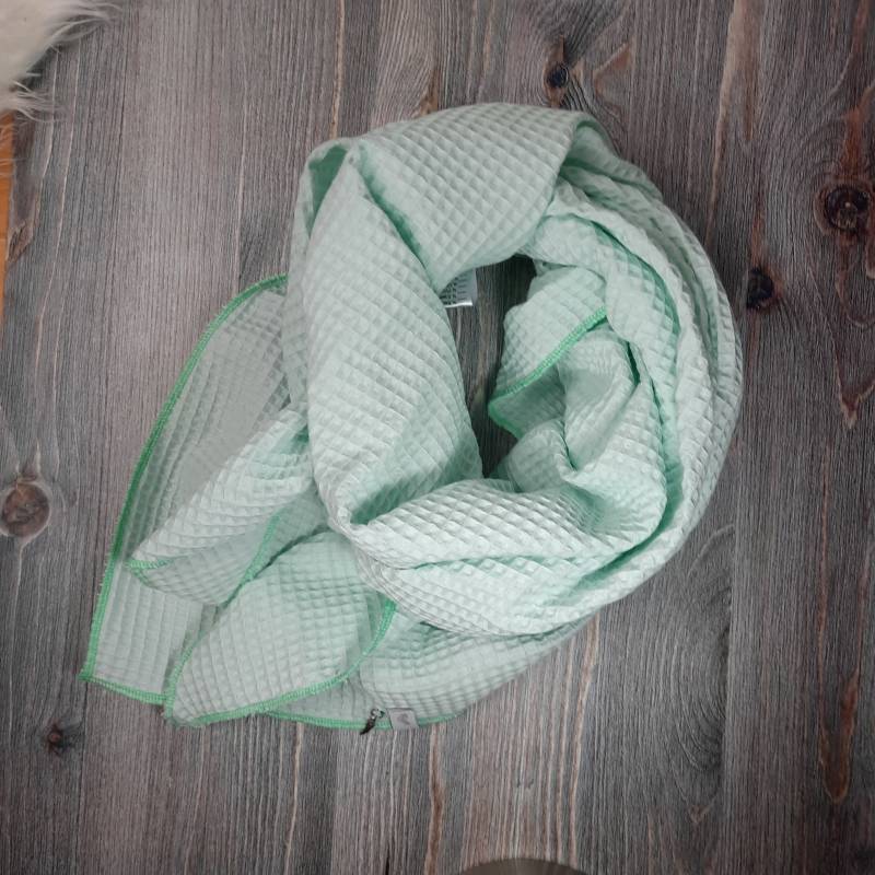 xxl Dreieckstuch Aus Waffelpique Mint, Der Neue Modetrend 2024, Superleicht Und Kuschelig von GiftsbyFarbenspiel