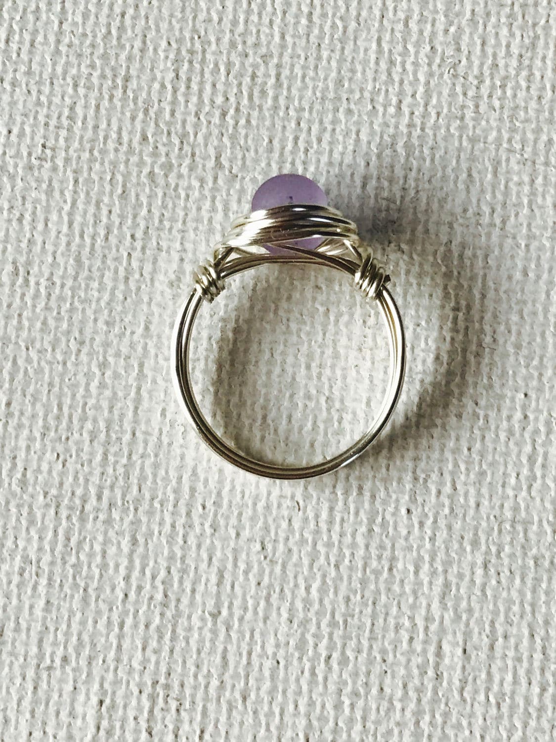 Lavendel Seeglas Draht Gewickelt Ring Lavendel Seeglas Draht Gewickelt Ring von GiftsbyKarenM